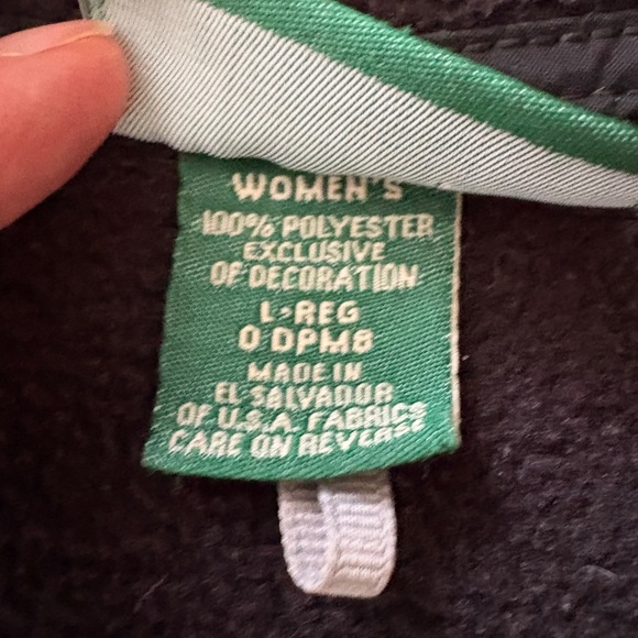 Vintage women's LL Bean black snap button fleece - Picture 3 of 4